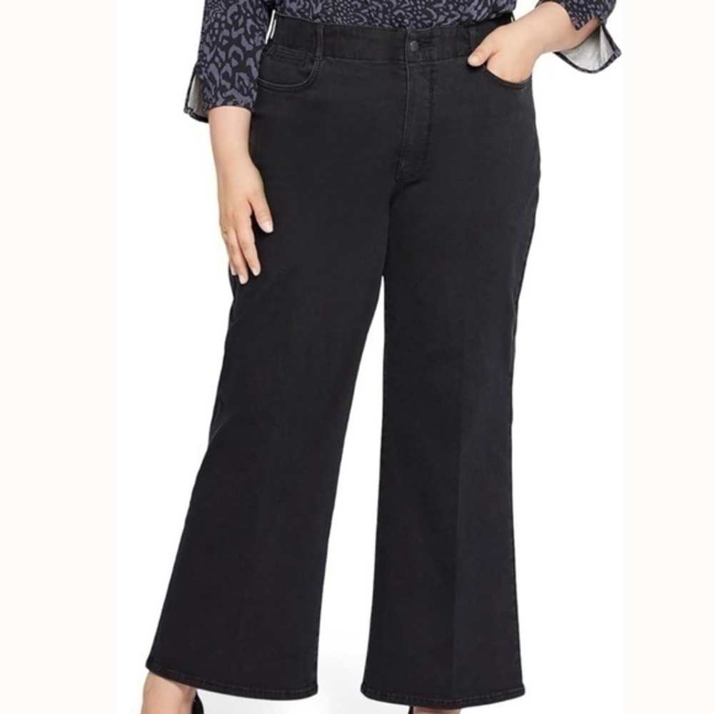 NYDJ. Waist-Match Major Wide Leg Jeans.‎ Plus Size.